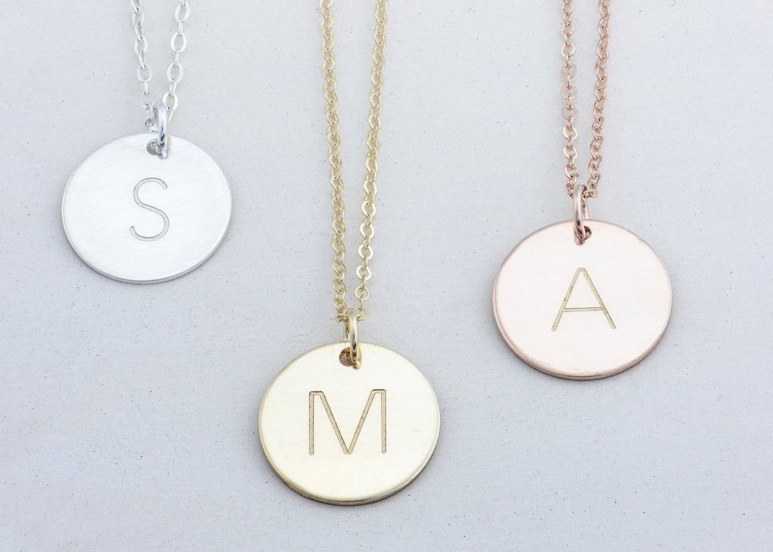 Initial Disc Necklace