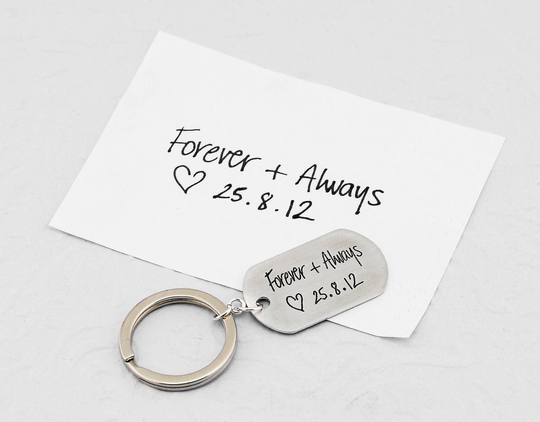 Handwriting Engraved Keychain