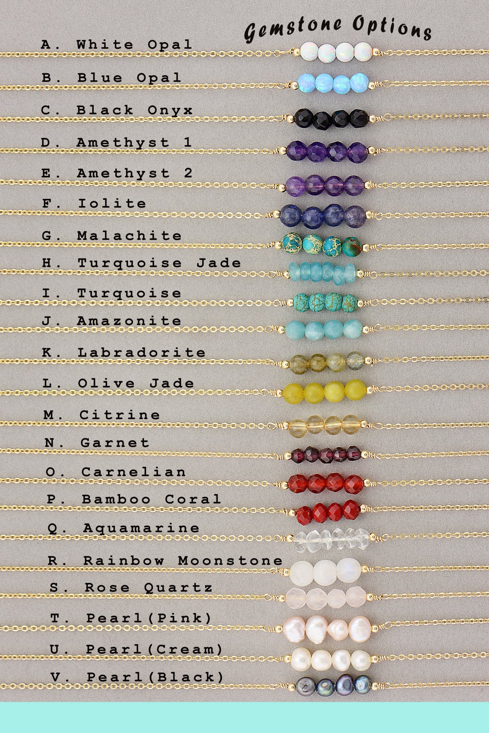 Dainty Layering Gemstone