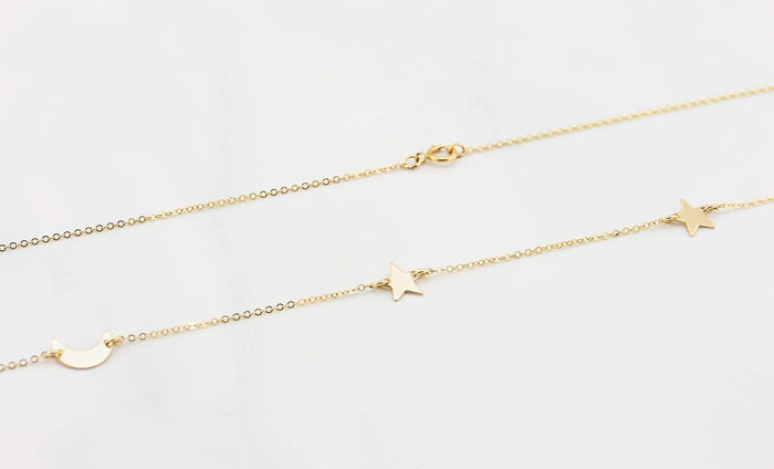 gold moon & Star