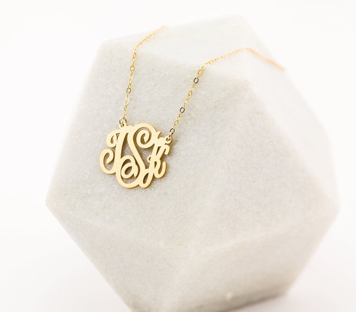 Monogram Pendant Necklace