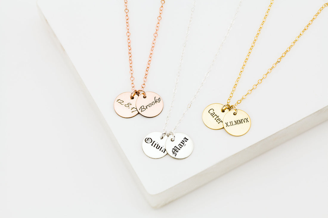 Engraved Disc Necklace