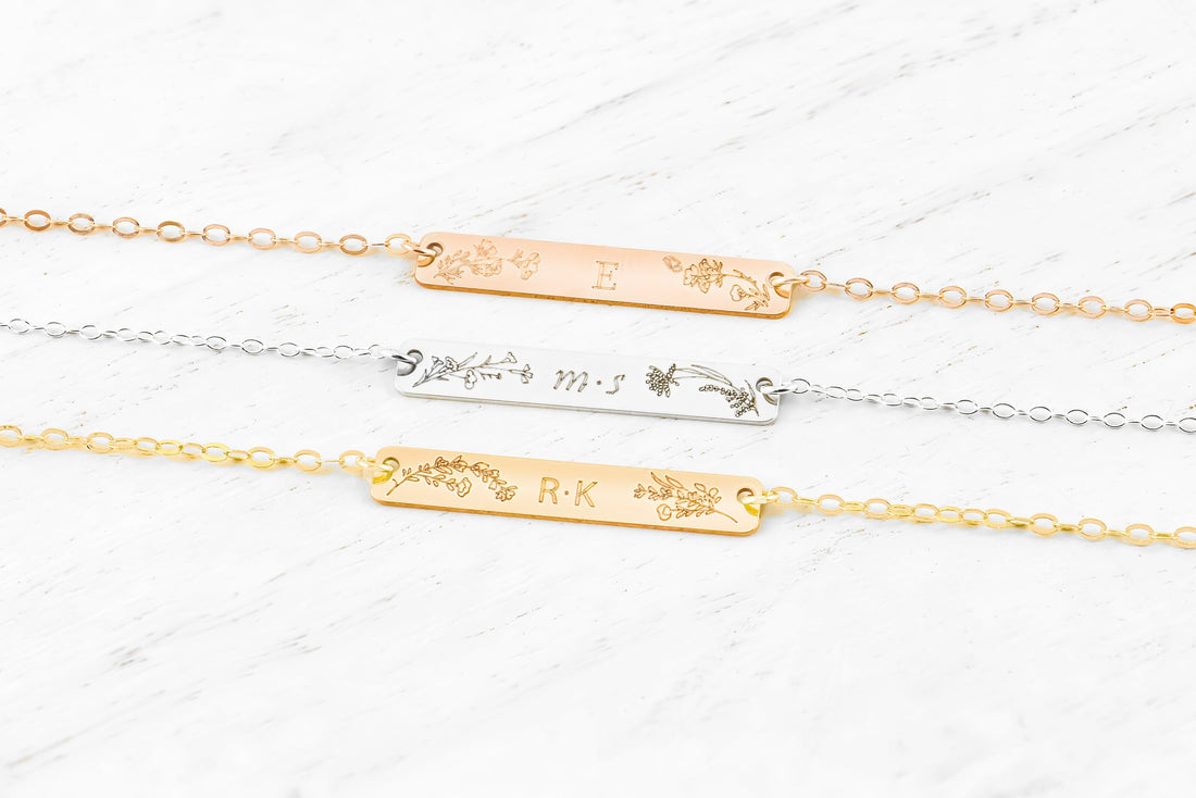 Flower Bar Necklace