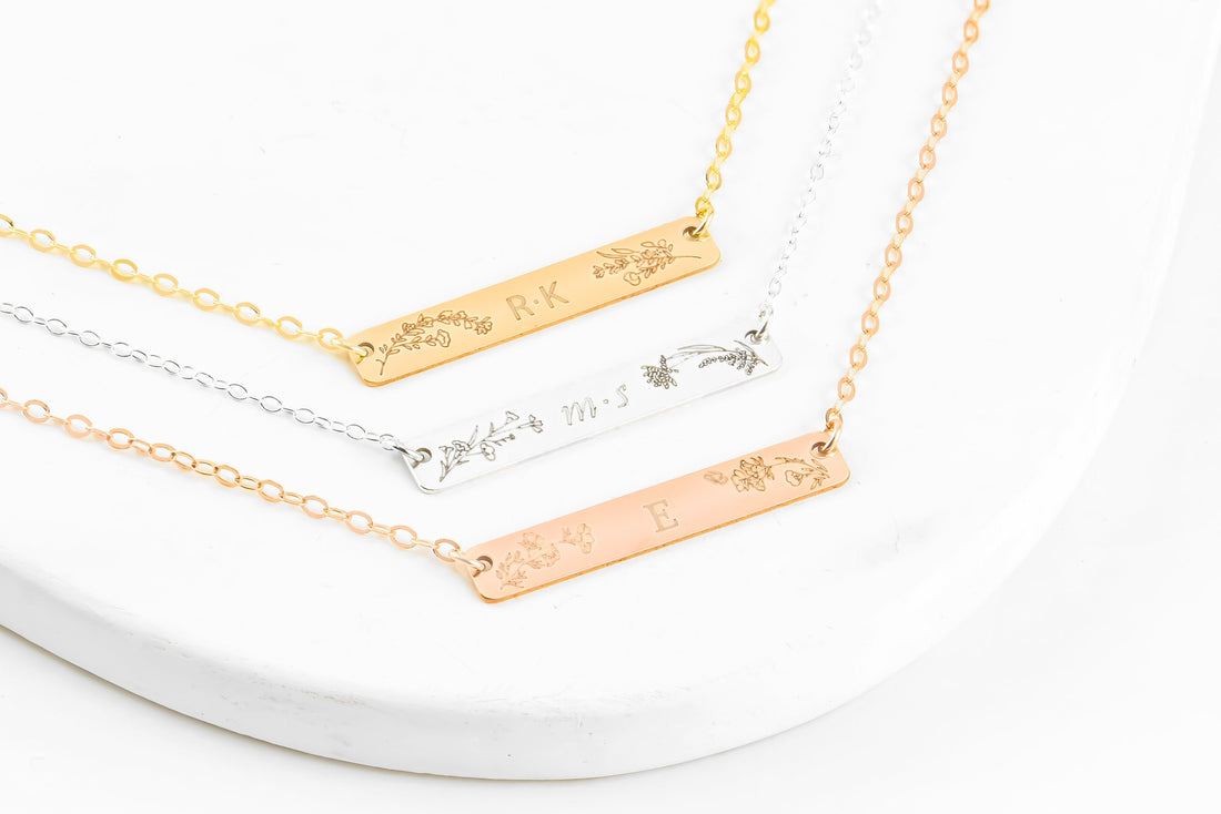 Flower Bar Necklace