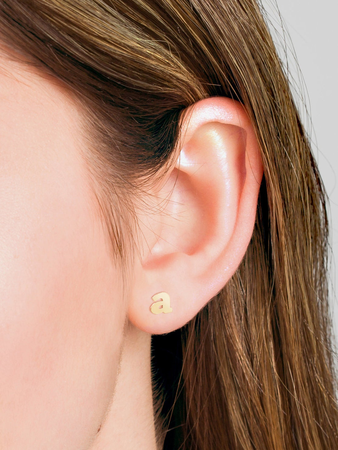 Initial Stud Earrings