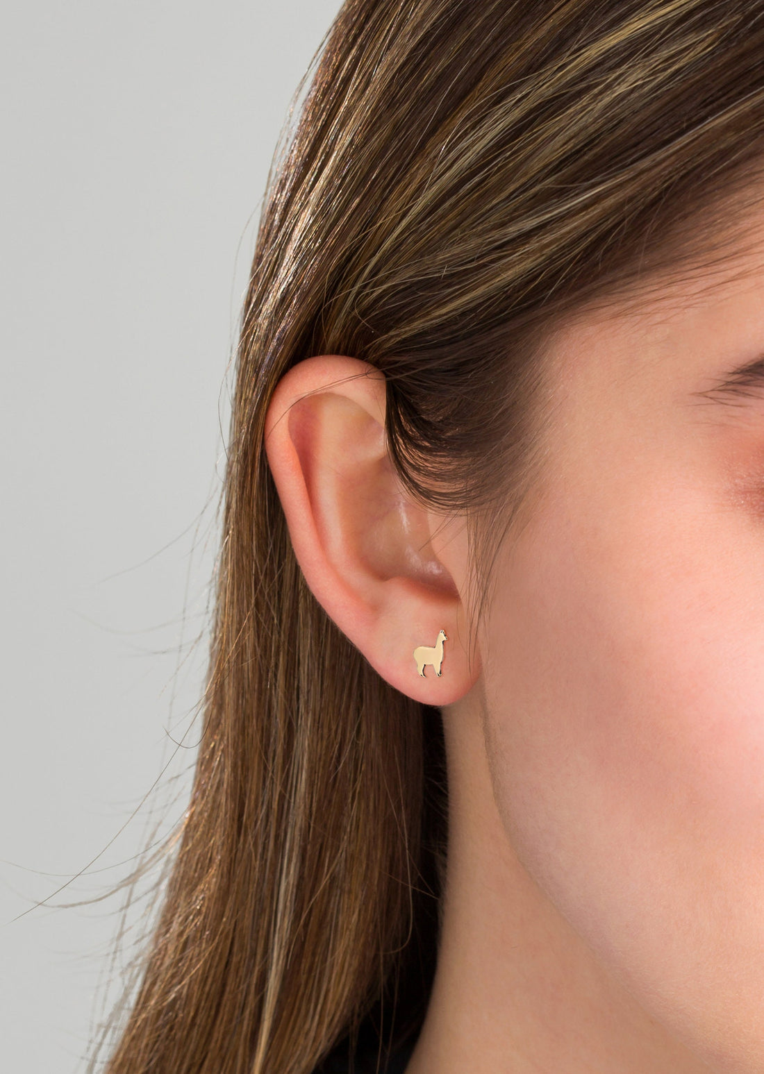 Llama Stud Earrings