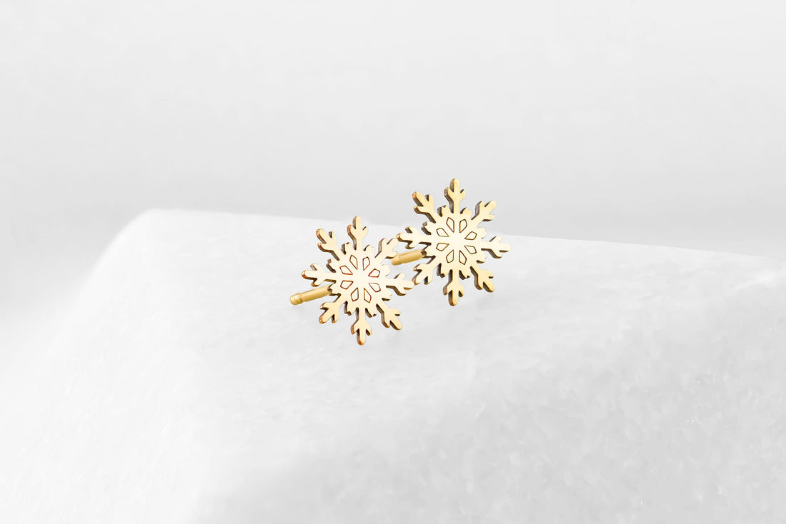 Snowflake Stud Earrings