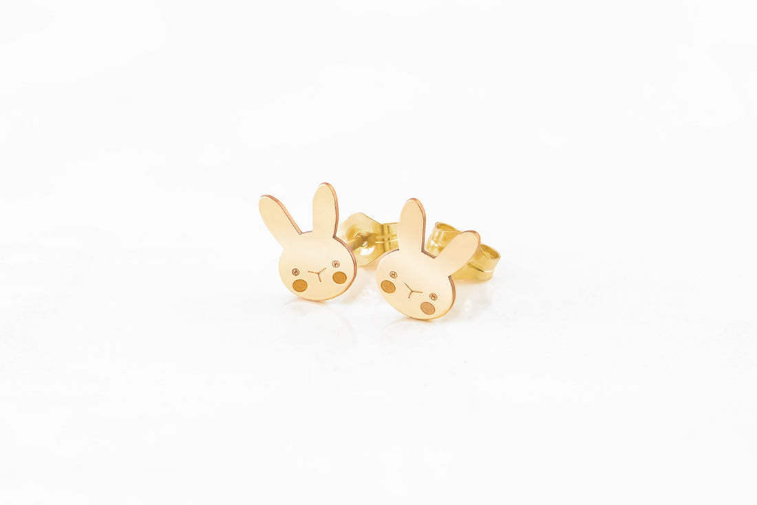 Bunny Charm Stud Earrings