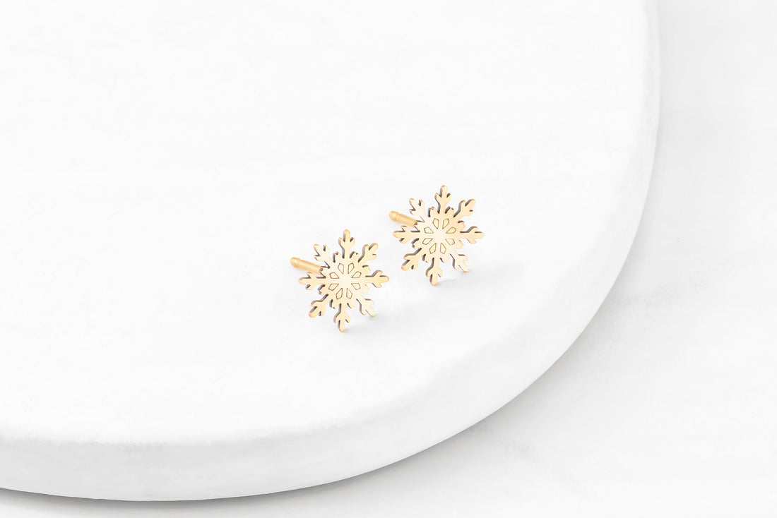 Snowflake Stud Earrings