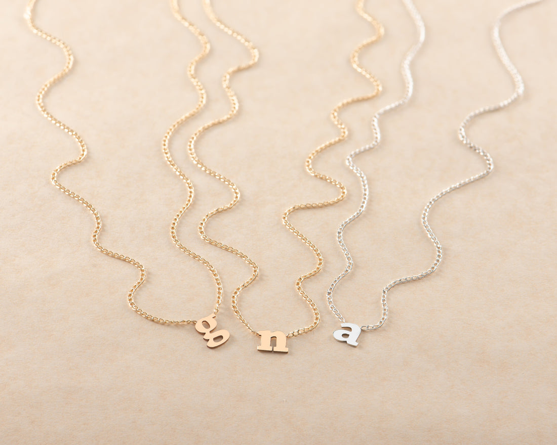 Initial Necklace Letter