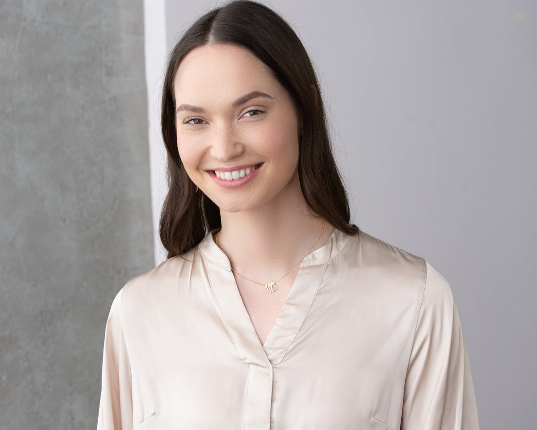 Monogram Necklace Curb