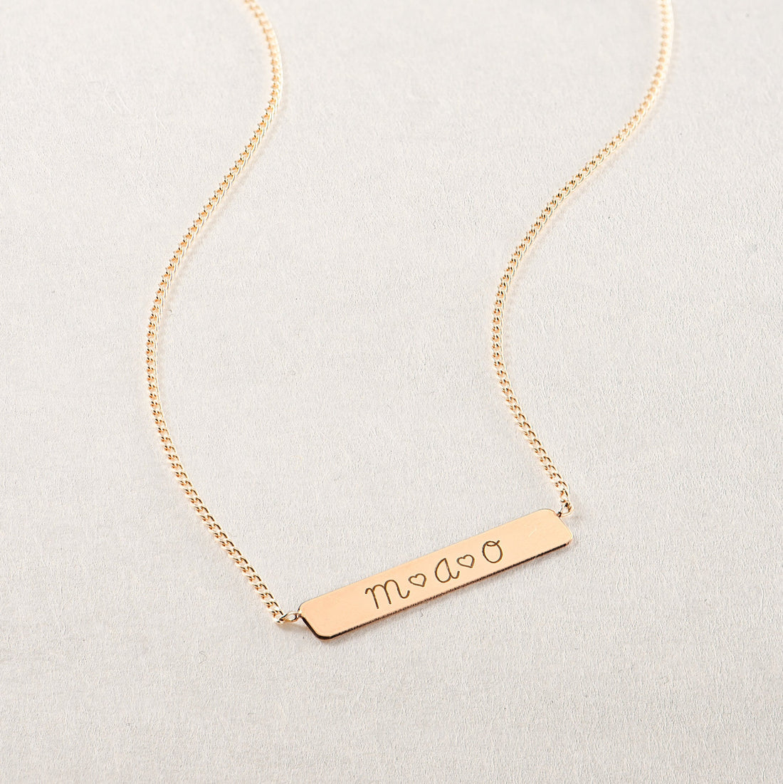 Bar Necklace Personalized