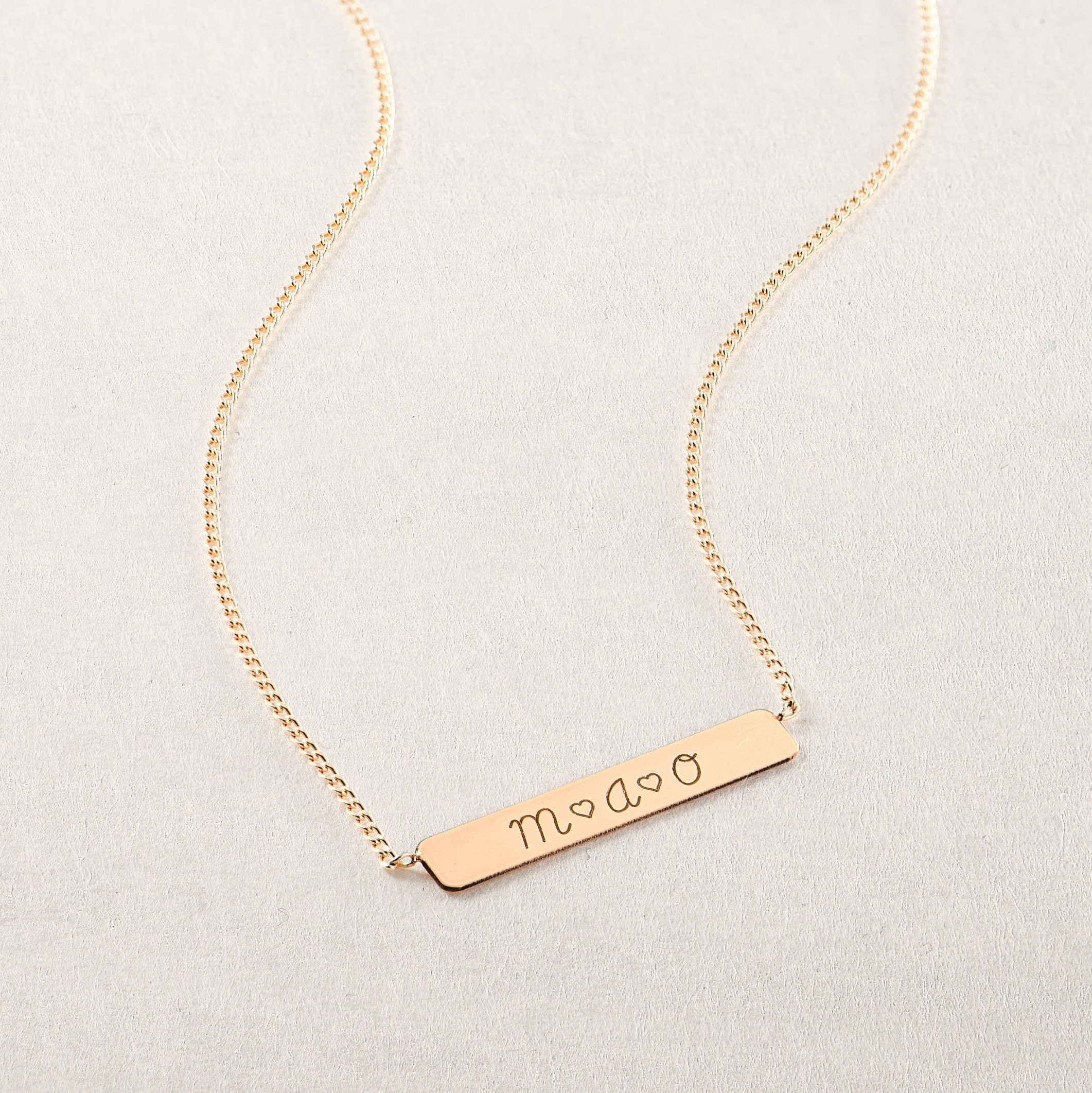 Bar Necklace Personalized