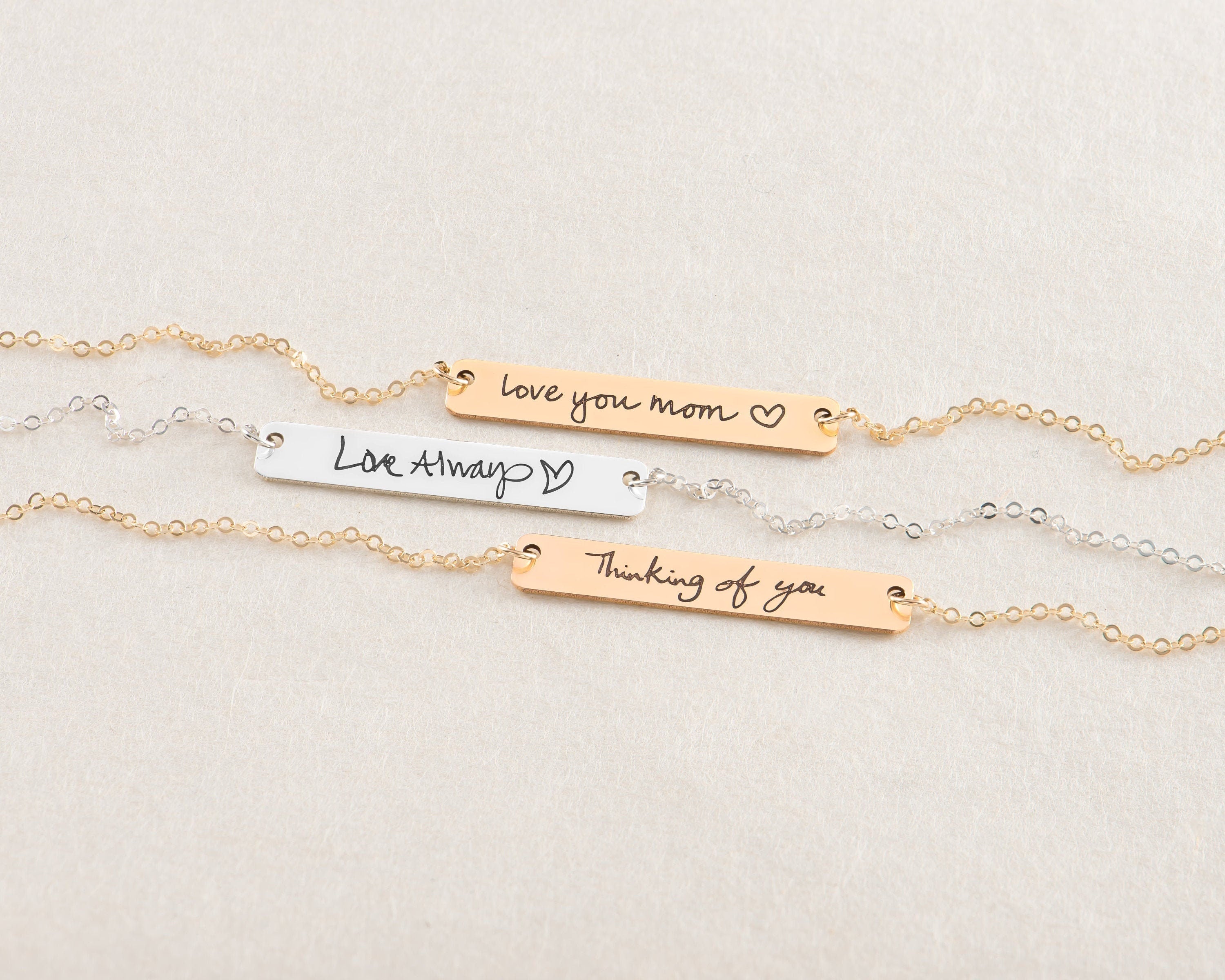 Handwritten Bar Necklace