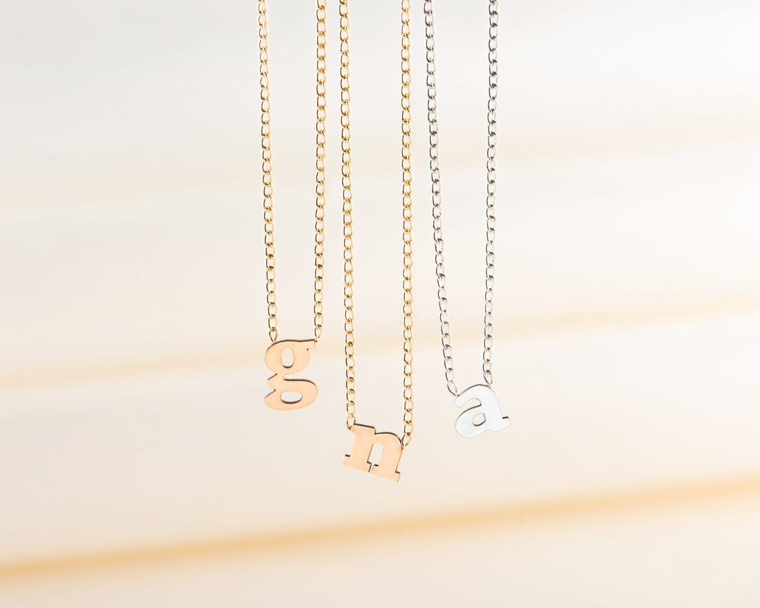 Initial Necklace Letter