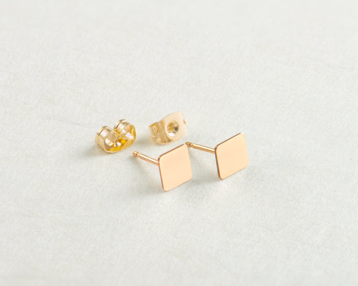 Square Earrings Gold