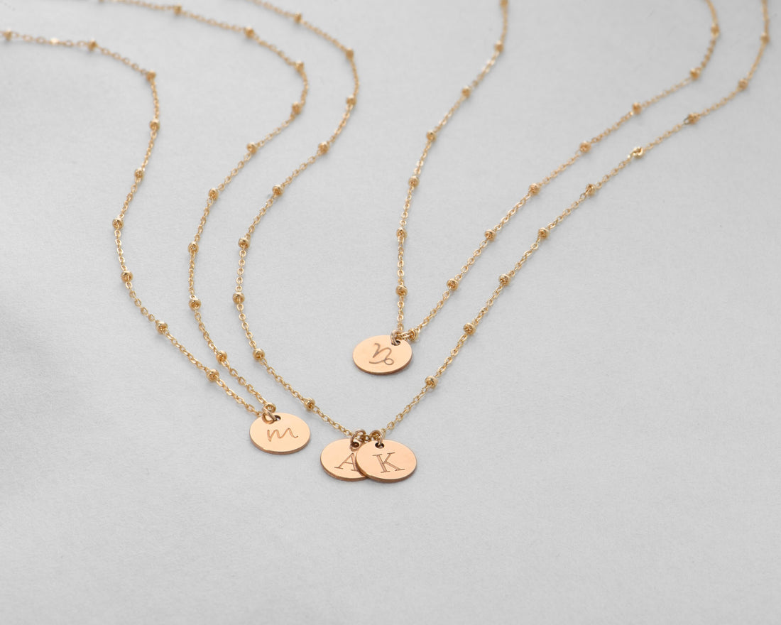 Initial Disc Necklace