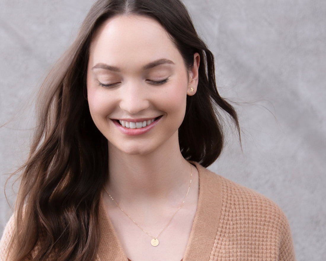 Initial Disc Necklace 2