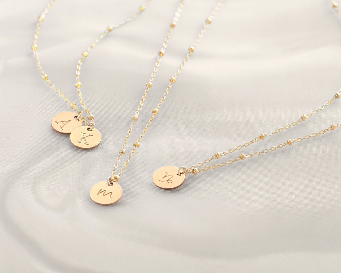 Initial Disc Necklace