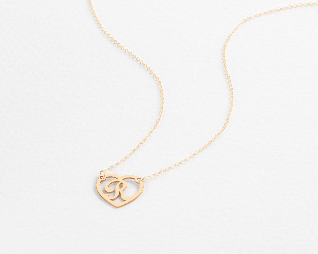 Initial Heart Pendant