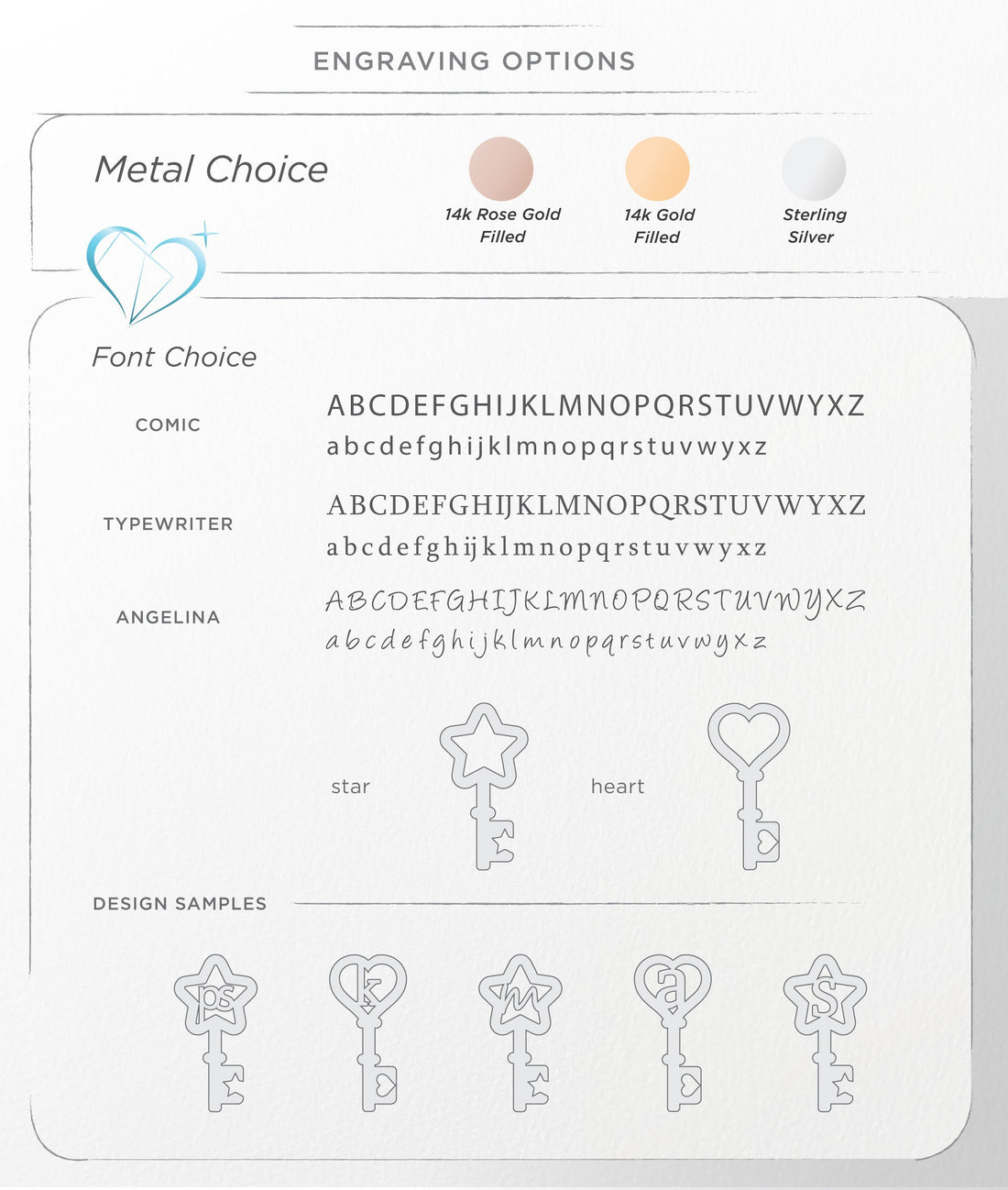 Initial Key Necklace
