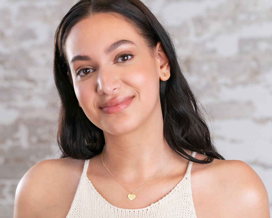Handwritten Heart Pendant Necklace