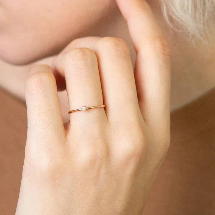 Birthstone Ring Gold