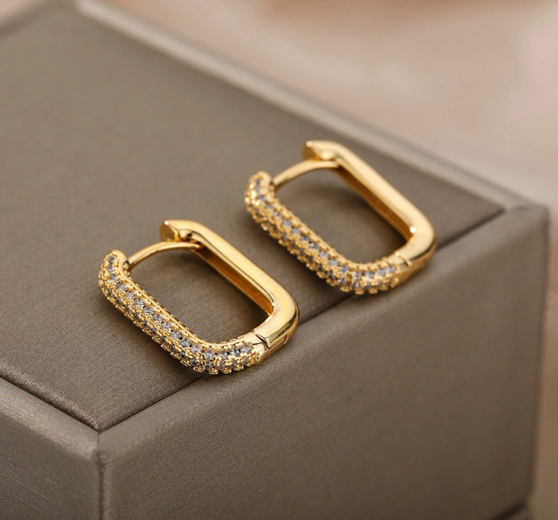 Gold Huggies with