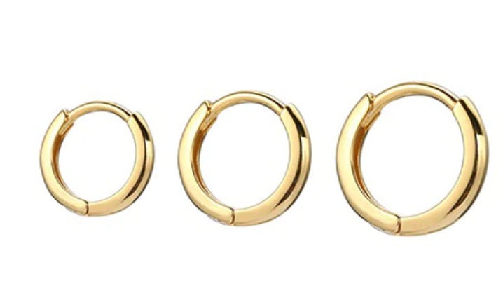 Gold Huggie Hoop Earrings