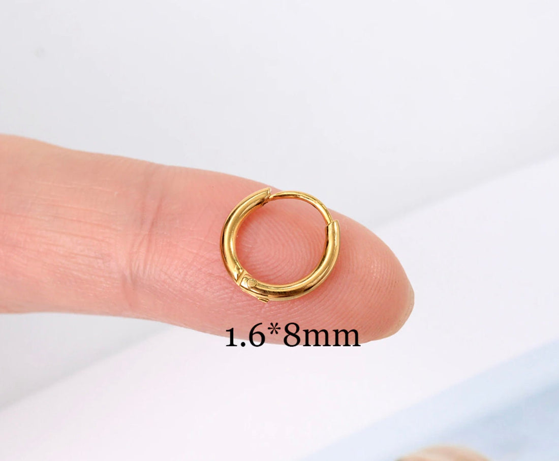 Gold Huggie Hoop Earrings