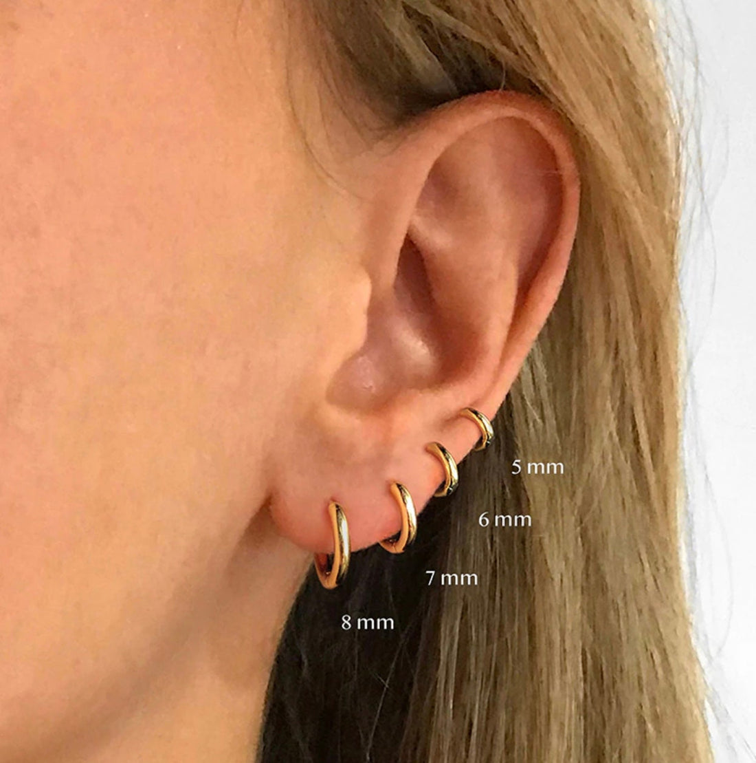 Gold Huggie Hoop Earrings