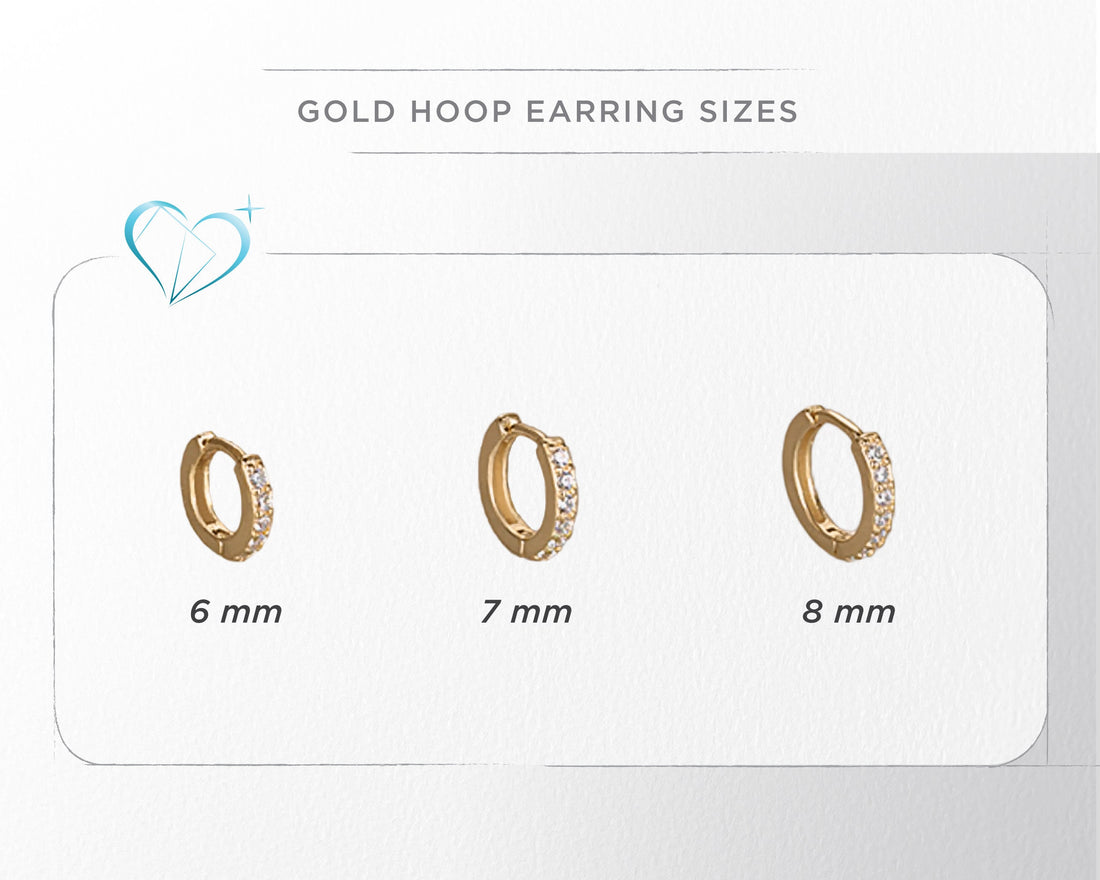 Gold Pavé Huggie Hoops