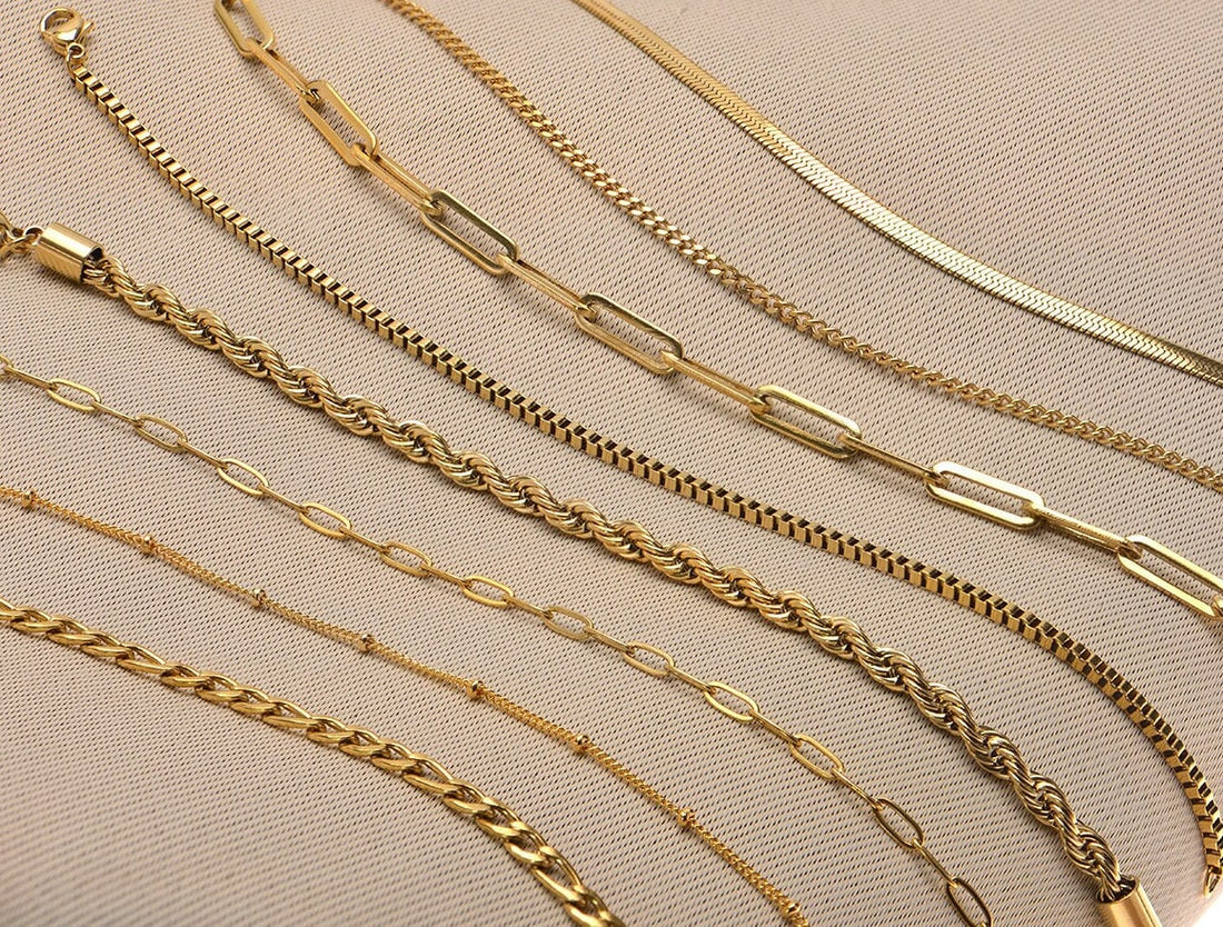 Gold Figaro Chain Bracelet
