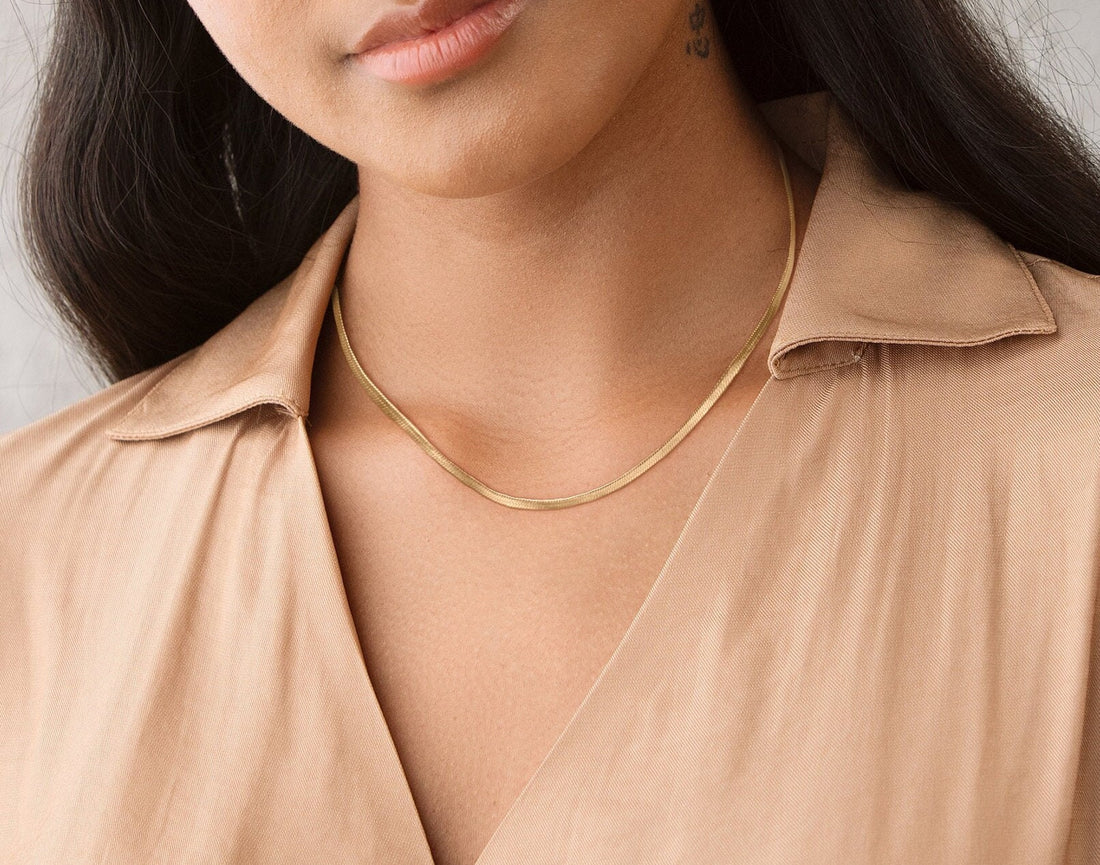 Gold Paperclip Chain Necklace