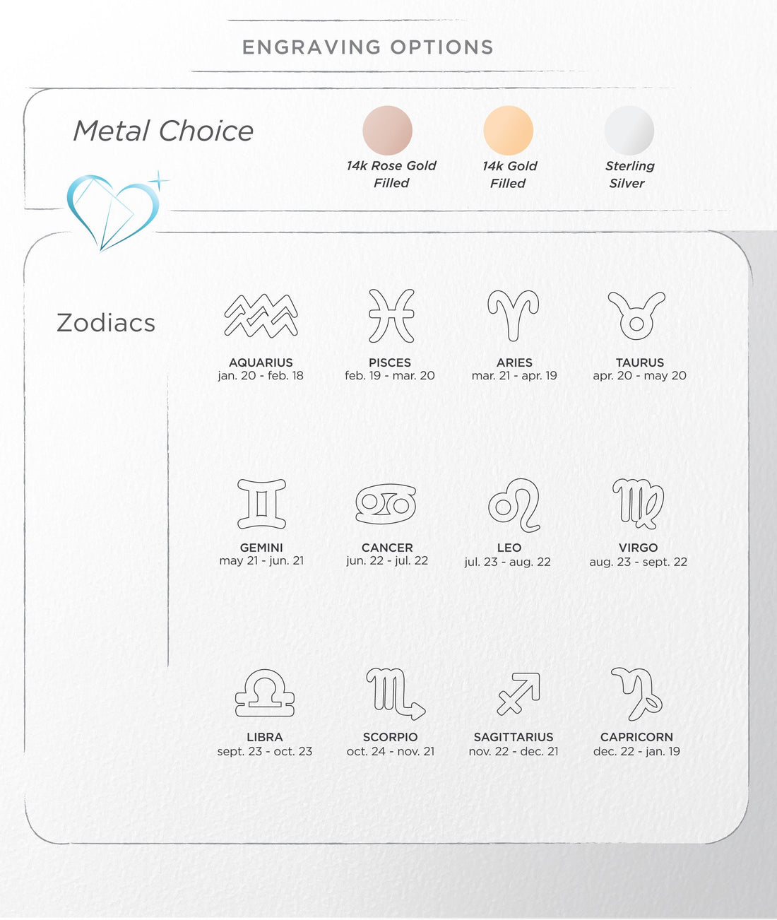 Zodiac Charm Stud