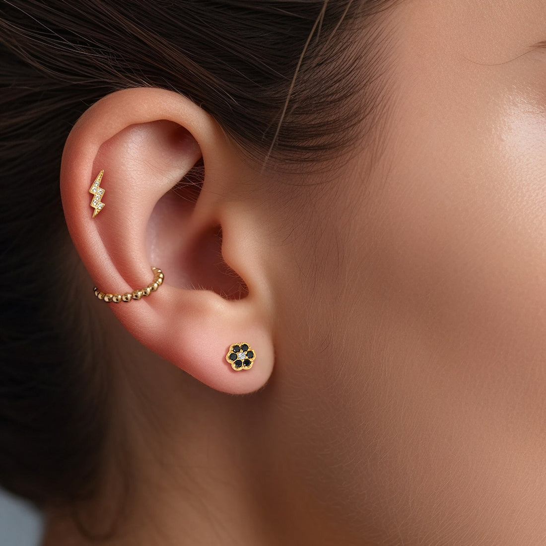 Lightning Bolt Stud Earrings