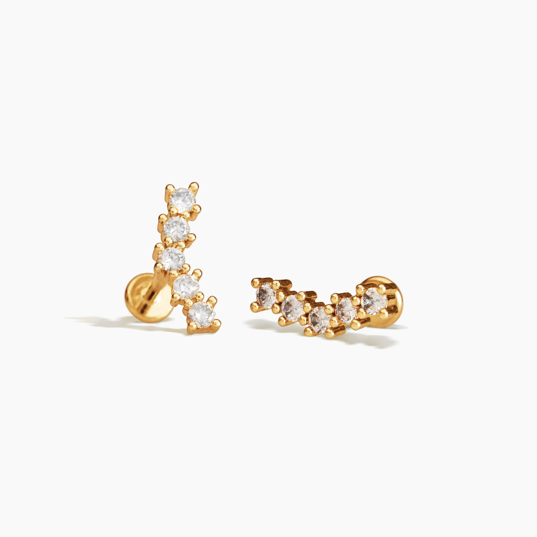 Cz Climber Charm Earrings
