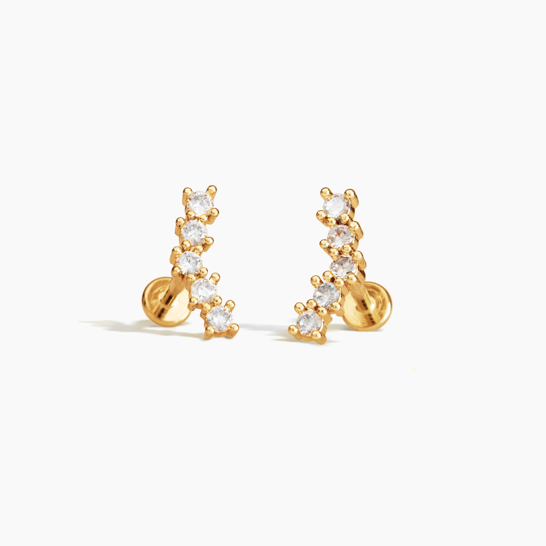 Cz Climber Charm Earrings