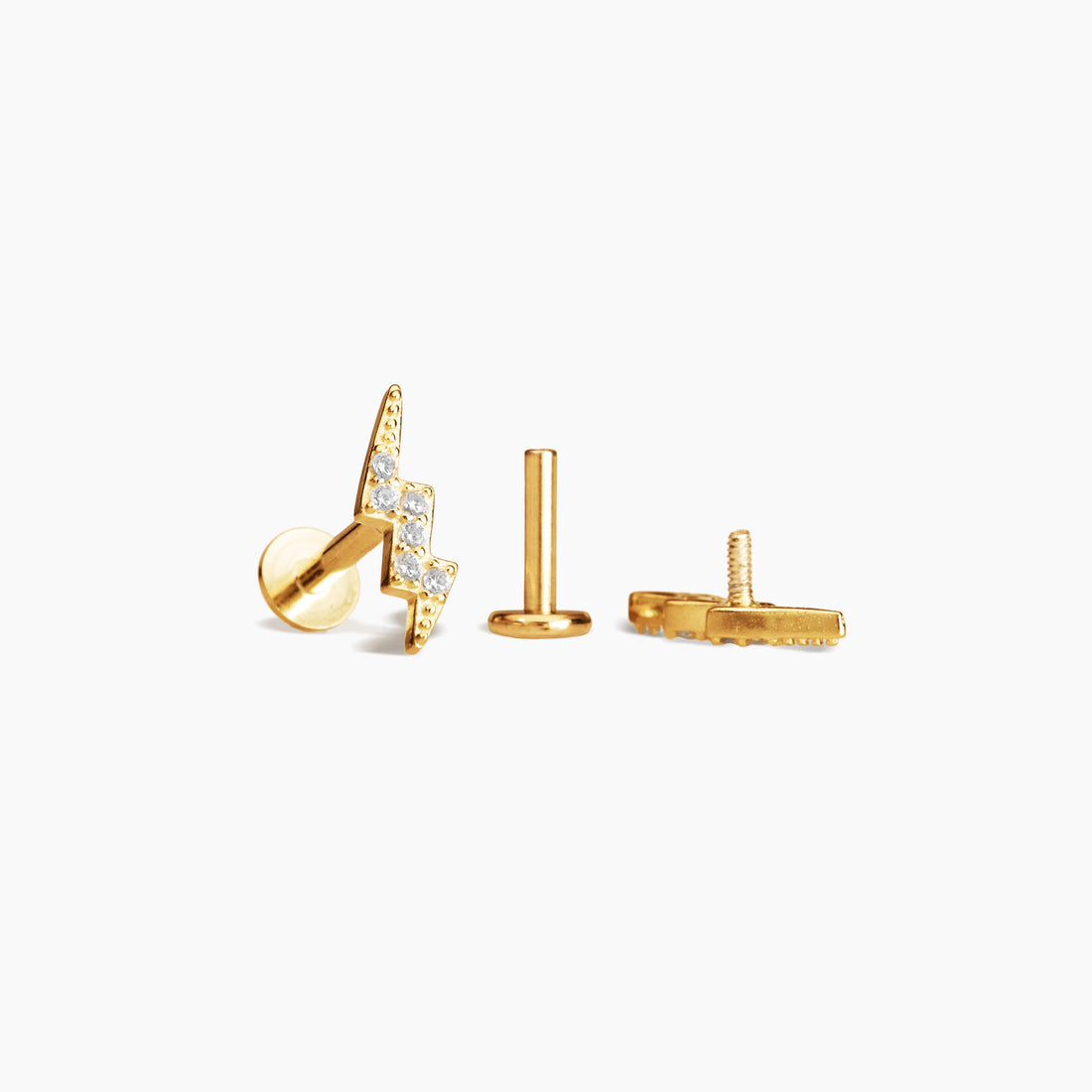 Lightning Bolt Stud Earrings