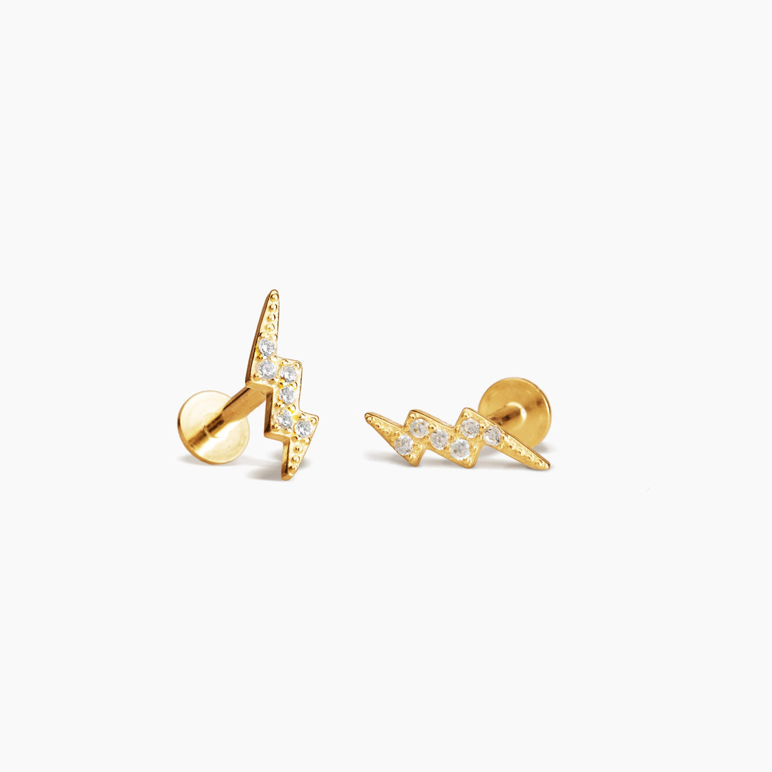 Lightning Bolt Stud Earrings