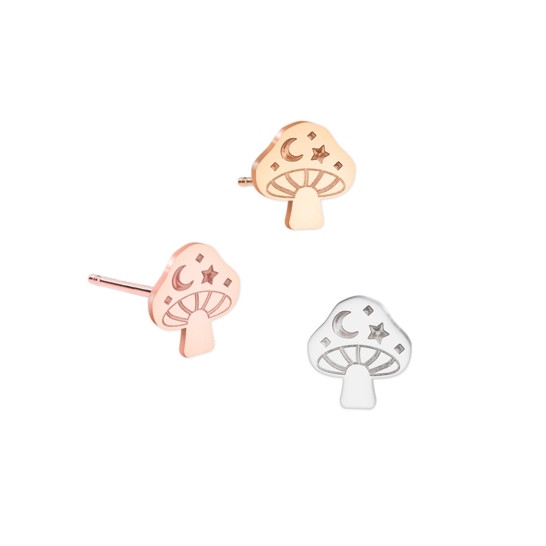 Mushroom Stud Earrings