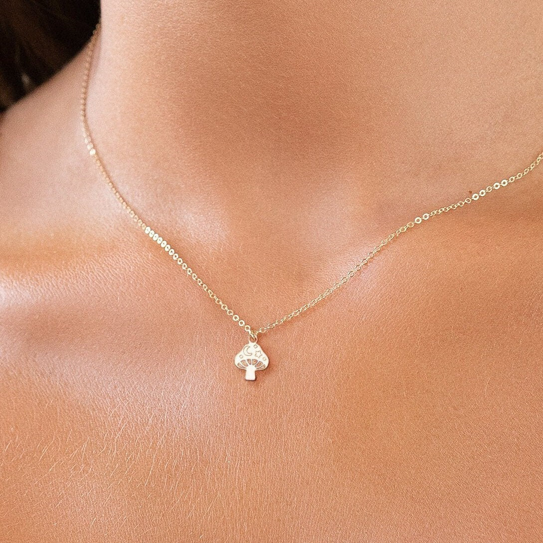 Mushroom Charm Necklace
