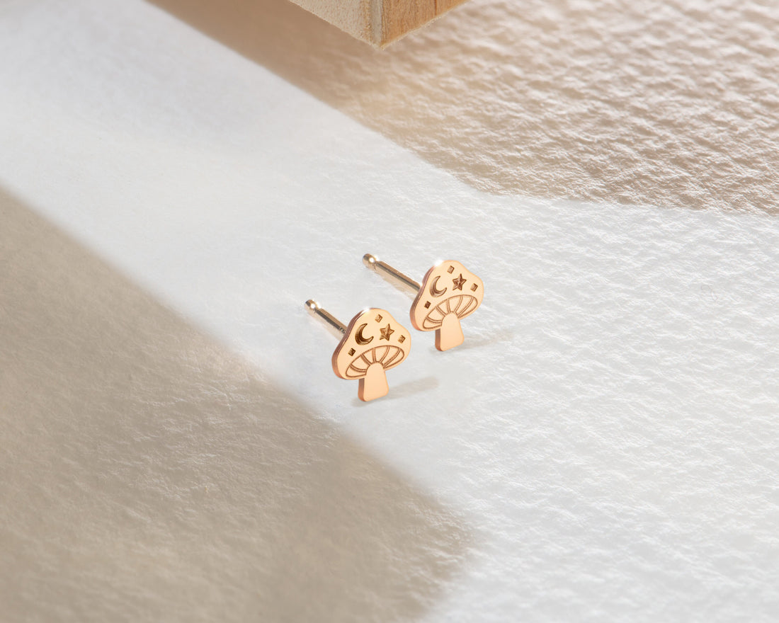 Mushroom Earring Dainty