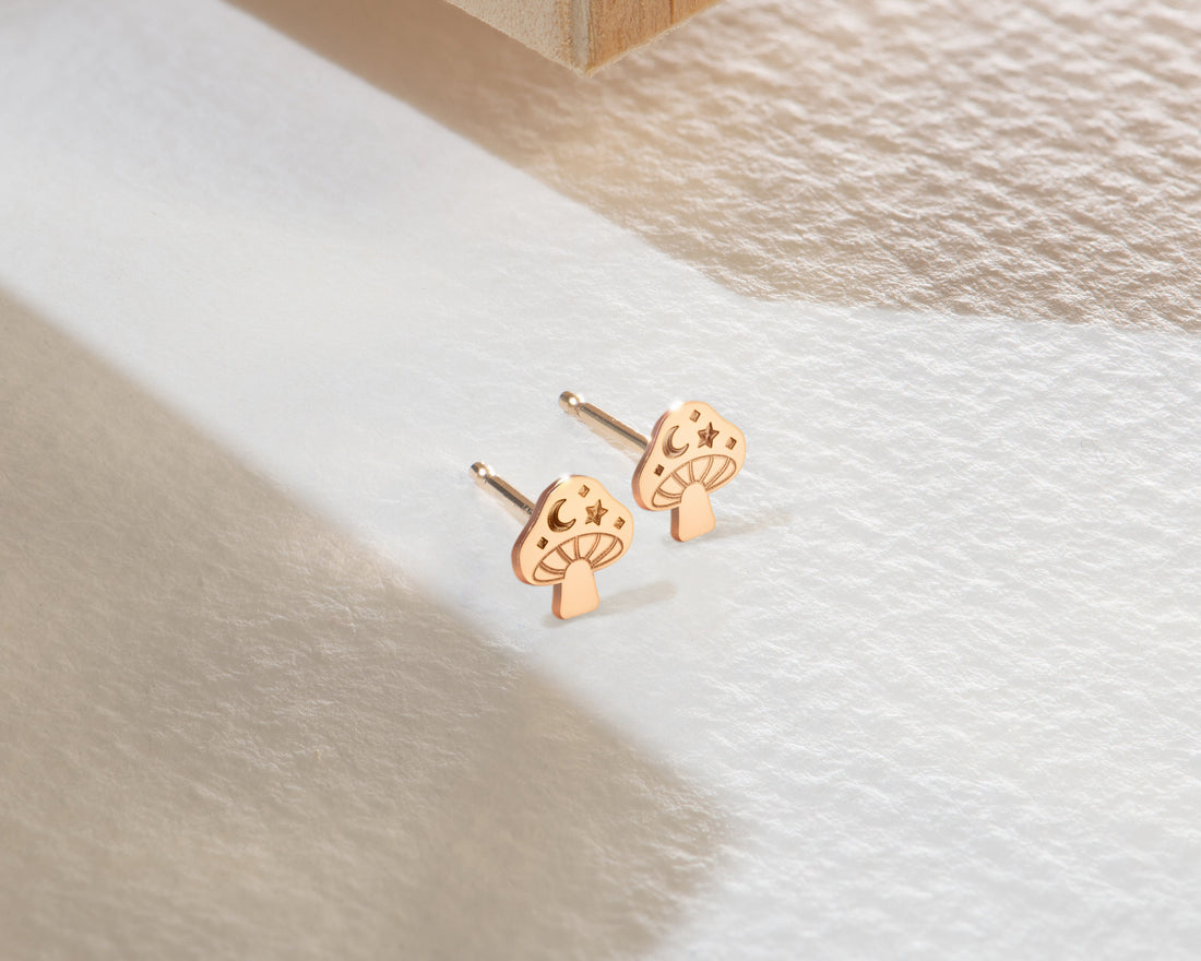 Mushroom Stud Earrings