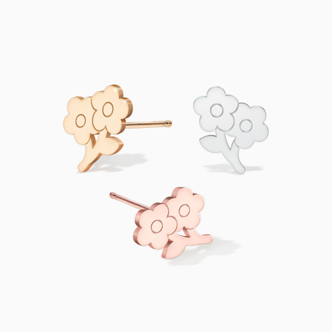 Gold Flower Earring