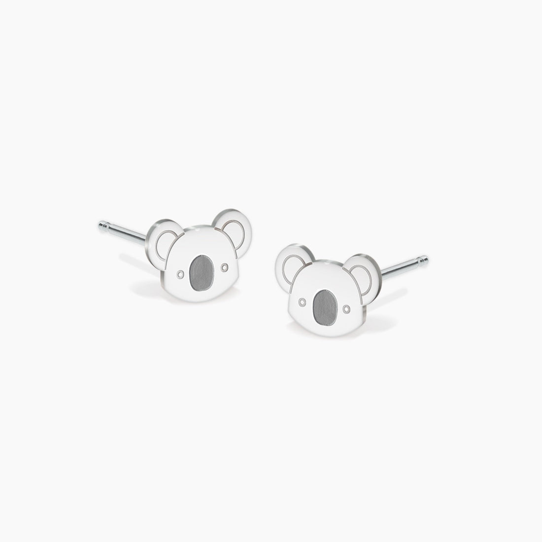 Koala Bear Charm Stud Earrings