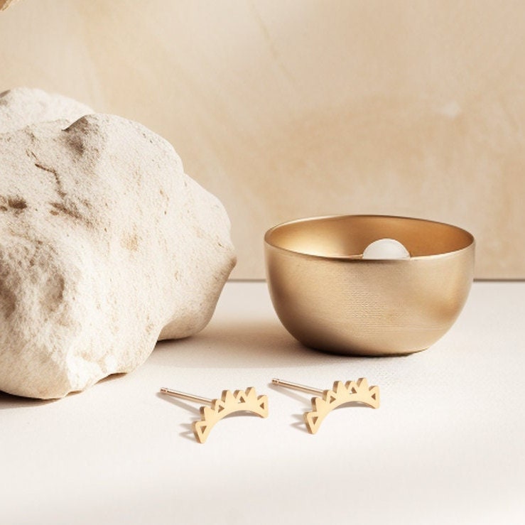 Sun Ray Stud Earrings