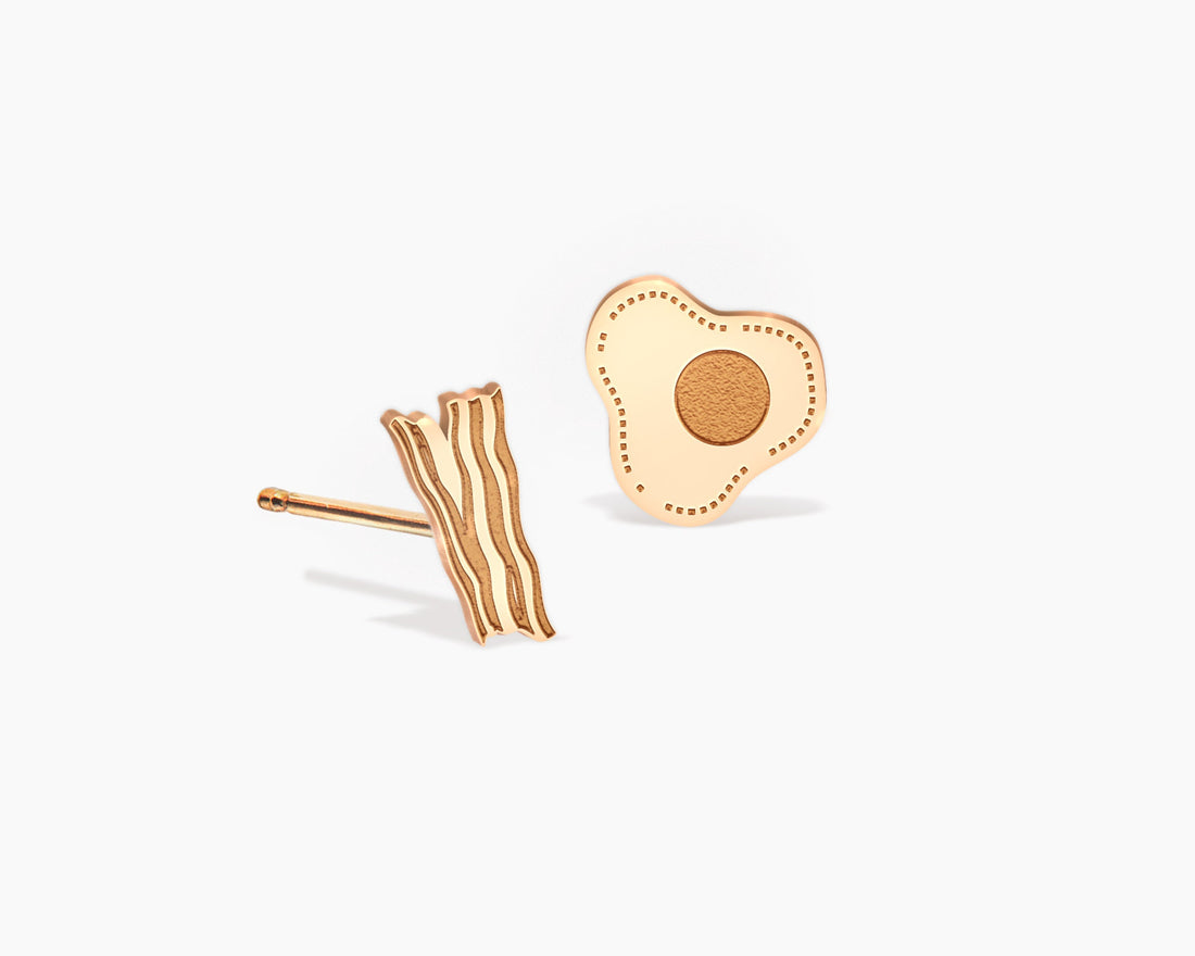 Bacon And Egg Stud Earrings