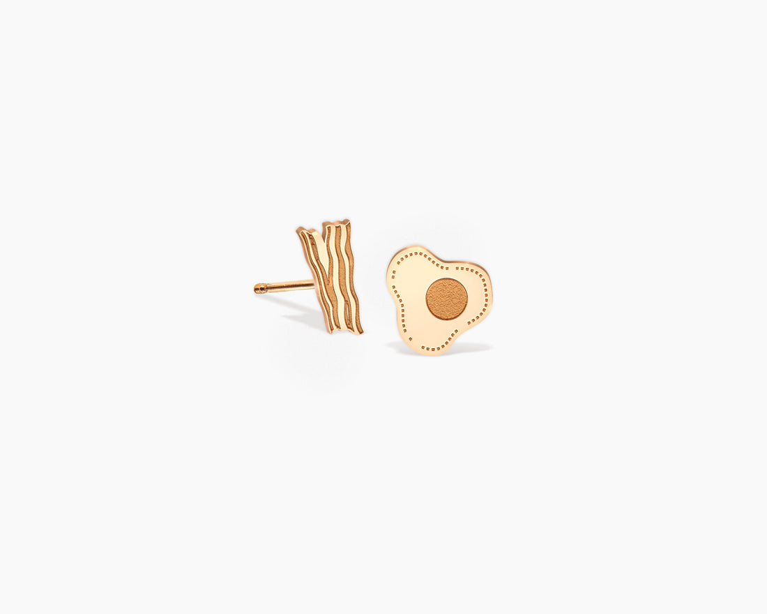 Bacon And Egg Stud Earrings