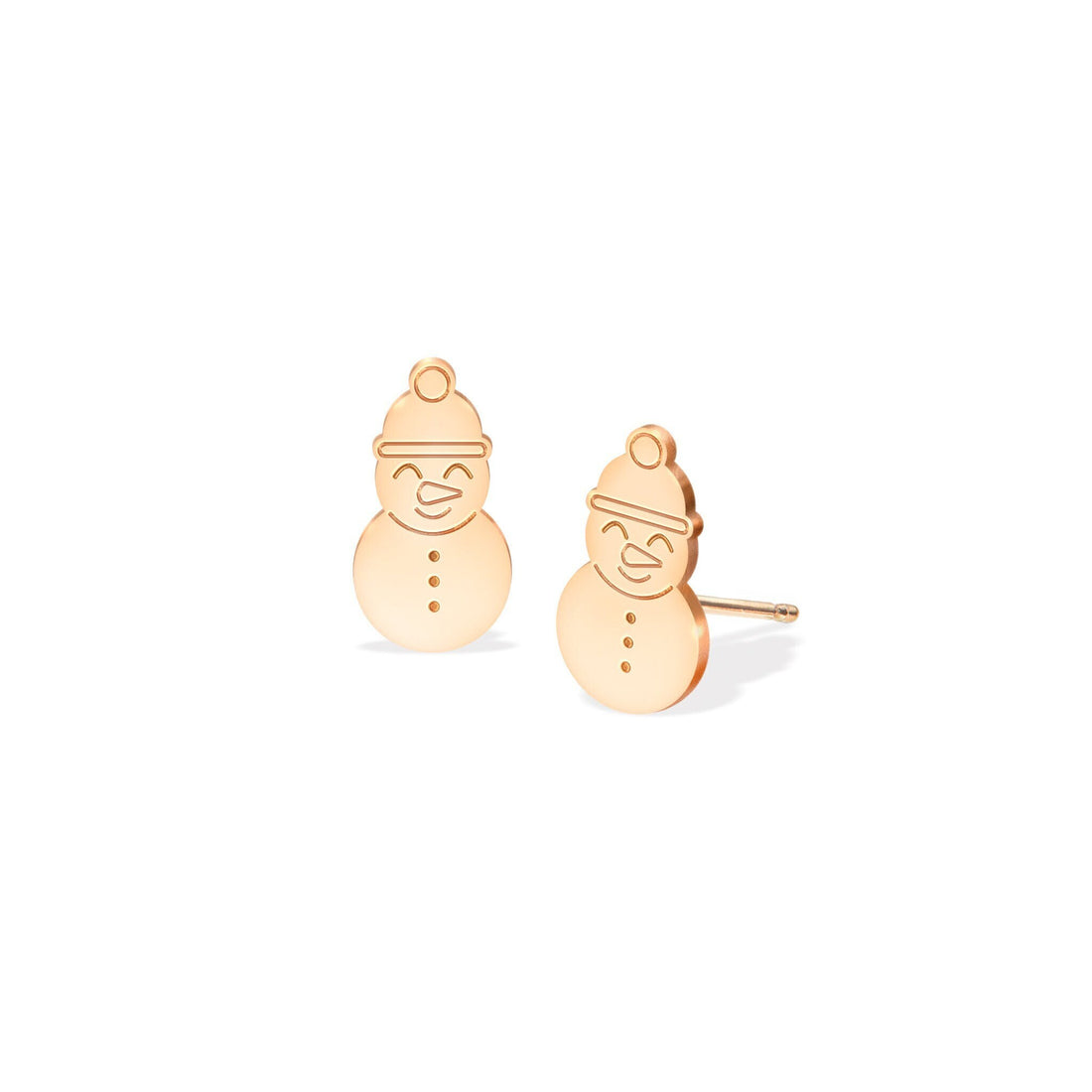 Snowman Charm Stud Earrings